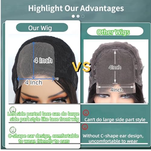 Wear and Go Glueless Wig Human Hair Pre Plucked 4/27 Highlight Water Wave Bob Wig Human Hair Wet and Wavy Wigs Human Hair 4x4 Closure Wig Human Hair for Women 12 Inch