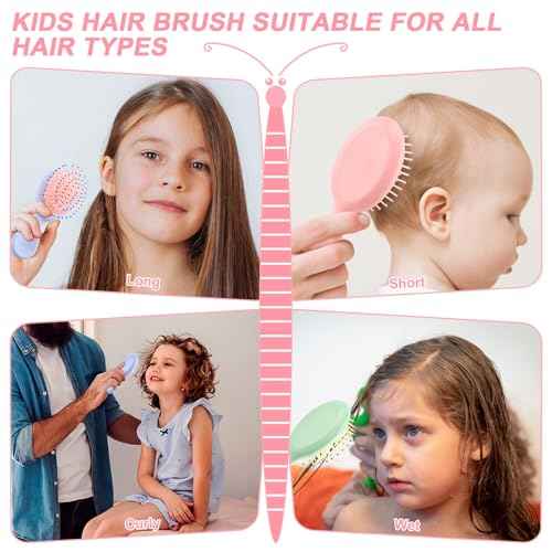HOFASON 6 Pcs Bulk Stocking Stuffers for Women Teens Girls, Bridesmaid Gift, Bachelorette Party Favors, Small Mini Wet Hair Brush Bulk for Travel, Girls Gift, Teen Party Favors, Spa Party Supplies