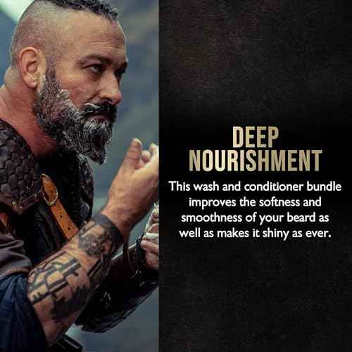 The Beard Struggle - Marksman's Beard Conditioner - Valhalla's Gates, Gold Collection - Nourish, Softens, & Strengthens Beard - Radiance Beard Conditioner for Men (8 Fl oz)