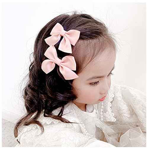 Cute Pink Bowknot Hair Barrettes and Accessories for Little Girls, 2pcs