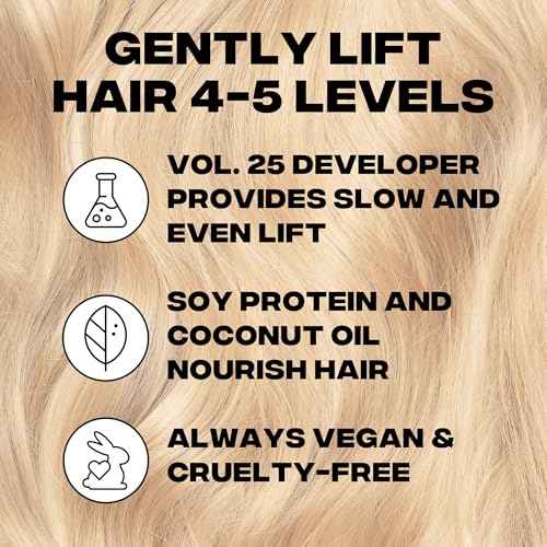 Good Dye Young Hair Lightener Kit with Dust Free Powder Lightener and 25 Volume Developer - Moisturizing Bleaching Kit - Vegan Hair Bleach (4 oz.)