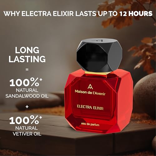 Maison de l'Avenir Electra Elixir ? ELIXIR COLLECTION | Classic Floral Chypre | Unisex Cologne & Perfume | Natural & Essential Oils | Eau de Parfum (48 Hours) | Made in UAE | 100ml / 3.4 fl. oz.