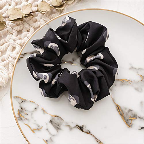 4 Pack pug gifts pug Dog Scrunchies for Hair Cute Dog Hair Ties Accessories for Women Girls Chiffion Cartoons Scrunchy Hair Bands, Pet Dog Hair Scrunchies