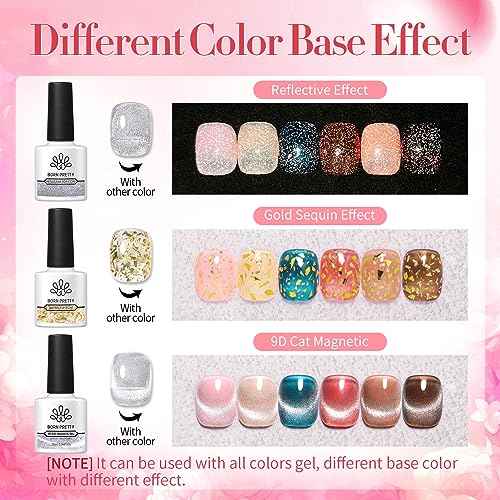 Born Pretty Jelly Gel Nail Polish Sheer Clear Nude Pink Red Brown Gel Polish Set Transparent Translucent Gel Polish with Glossy Matte Top Coat Base Gel Manicure Christmas Day Gifts 39PCS