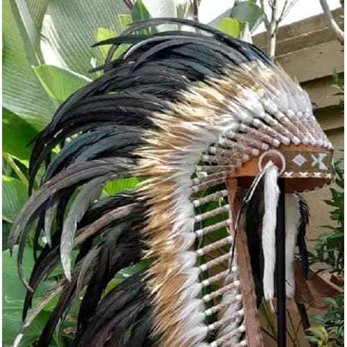Theworldoffeathers Extra Long Feather Headdress - Indian Headdress Inspired - Headdresses