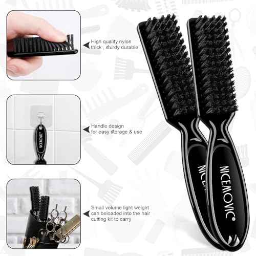 NICEMOVIC Hair Cutting Barber Cape for Men Women Kids with Neck Duster Brush and Barber Brush, Professional Barber Accessories Cleaning Supplies for Salon Haircut Styling