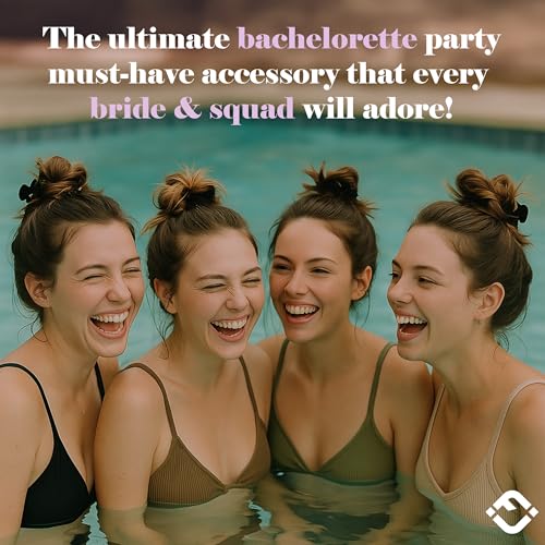 Funky Junque Bride Rhinestone Claw Clip | Bridal & Bridesmaid Hair Accessories for Bachelorette Party, Wedding Day, Gifts - 12 Pack - 1 Bride & 11 Squad