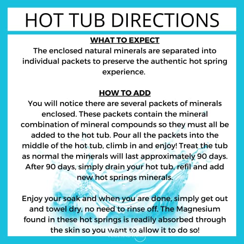 Medicine Springs hot tub Mineral Therapy Dead sea Minerals hot Spring Soaking Collection for Healing Turn Your hot tub into a Soaking Mineral Spring -Sport Formula Treats 400 Gallons