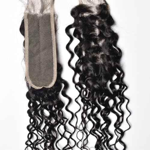NC Lace Closure 4x4 Middle Part Lace Front Wigs Body Wave Wigs Human Hair Brazilian Virgin Hair Closure Wig (24inch Black 150% Density) ¡¦
