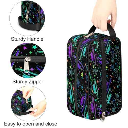 Hanging Toiletry Bag for Women Halloween Theme Witch Hat Travel Makeup Bag Organizer Toiletries Bag for Travel Size Essentials Accessories Cosmetics