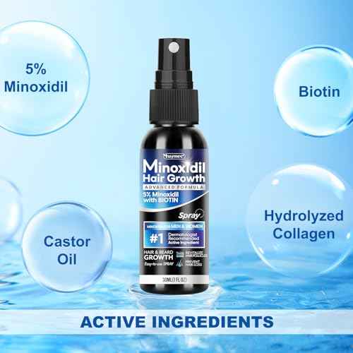 5% Minoxidil Spray 2PCS, Minoxidil for Women Hair Growth, Minoxidil for Men Hair and Beard, Minoxidil Spray for Men and Women.