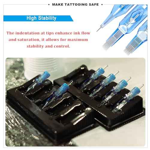 Emalla ELIOT Tattoo Cartridge Needles, 20Pcs Premium Tattoo Needles #10 Standard Round Liner Tattoo Cartridges 1005RLL Tattoo Needles Diameter 0.30mm Long Taper 5.0mm for Machine Tattoo Supplies
