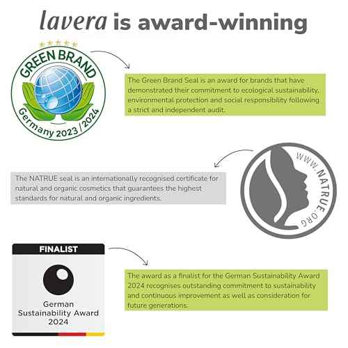 lavera Basis Sensitive Cleansing Milk - Facial Cleanser with Aloe Vera & Shea Butter for Soft Skin - Make Up Remover - Face Wash - PETA Certified - Vegan - Made in Germany - 4.3 Fl Oz