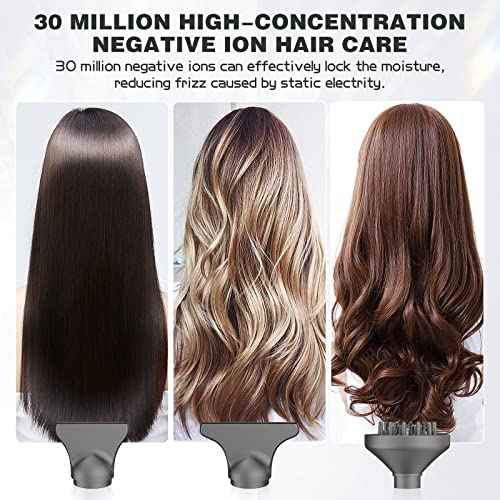 slopehill Professional Ionic Hair Dryer, High-Speed Blow Dryer with Brushless Motor for Salon Use, Lightweight Compact Hairdryer for Travel, Low Noise Quiet for Home, Ceramic Pink
