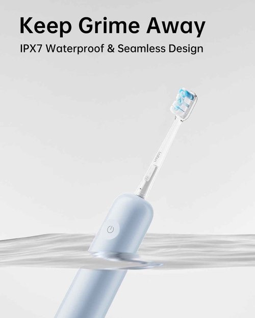 Laifen Wave Electric Toothbrush, Oscillation & Vibration Sonic Electric Toothbrush for Adults with App, 3 Brush Heads, IPX7 Waterproof Magnetic Rechargeable Travel Powered Toothbrush ABS(Blue)