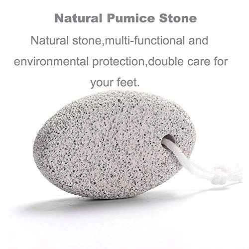 Natural Foot Pumice Stone for Feet, Borogo 5-Pack Lava Pedicure Tools Hard Skin Callus Remover for Feet and Hands - Natural Foot File Exfoliation to Remove Dead Skin, Heels, Elbows, Hands