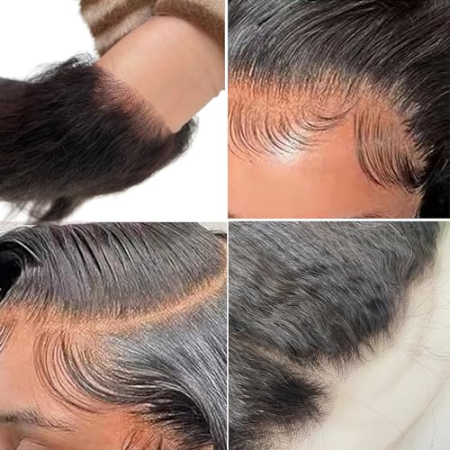 13x6 Kinky Straight Closures Ear To Ear Free Part Brazilian Remy Virgin Human Hair with Baby Hair Invisible Knots Natural Color 14INCH