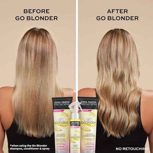 John Frieda Go Blonder Lightening Spray, Controlled Hair Lightener to Gradually Lighten Hair, with Citrus and Chamomile BlondMend Technology, 3.5 Oz