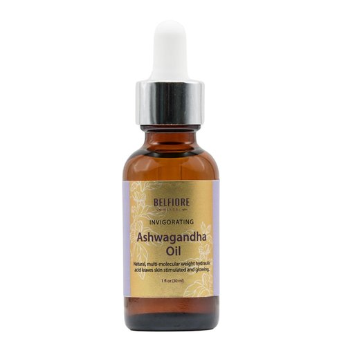 Belfiore Herbal Ashwagandha 100% Pure Natural Organic Oil, Immune Support, Healthy Skin, Collagen Boosting Anti Wrinkle, Vegan non-GMO, 1 ounce