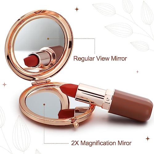 Dandat 25 Set Pocket Inspirational Compact Mirrors Bulk for Women Sometimes You Forget That You're Beautiful Magnifying Mirror Thank You Gifts Christmas Sisterhood Gifts for Women Girls Friends
