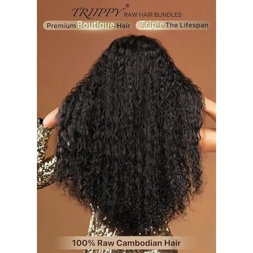 TRIIPPY Raw Water Wave Human Hair Single Bundle,Triple Lifespan Than Regular Virgin Hair No.1 Sales Of Raw Hair Bundles(14 Inches) Keep Soft and Smooth After Multiple Washes 100% Indian Raw Hair
