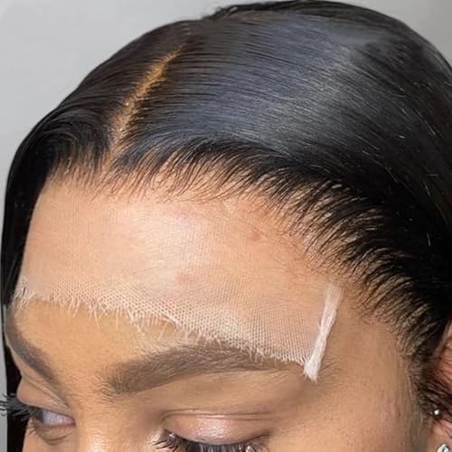 6x6 HD Lace Closure Straight Lace 0.10mm Ultra-thin Swiss Lace Pre-plucked Natural Hairline With Baby Hair Natural Black Human Hair Wigs 12 Inch