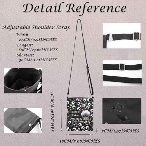 MNIGIU Anime Inspired Gift Anime Cosmetic Bag Anime Lover Gift Anime Themed Gift (TakenBlack)