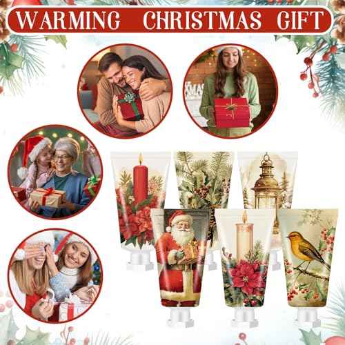 72 Pcs Christmas Lotion Bulk Gift Set, Travel Size Christmas Mini Body Lotion Bulk, Retro Moisturizing Body Cream for Women Homeless Birthday Xmas Gift Stocking Stuffer