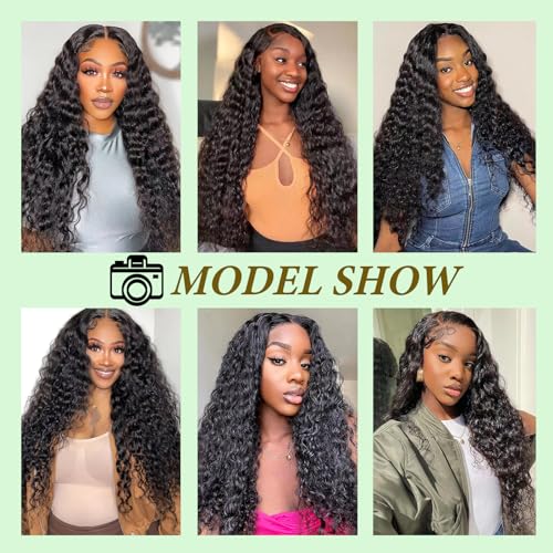 Saluna Deep Wave Bundles 16 18 20 Inch 12A Soft And Thick Double Weft 100% Unprocessed Brazilian Remy Curly Human Hair Bundles for Black Women