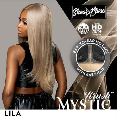 Sensationnel Shearmuse Mystic Krush Lacewig - Lila Glueless Synthetic Preplucked Hairline Deep Laceparting Hand Tied (MUSHROOMBLONDE)