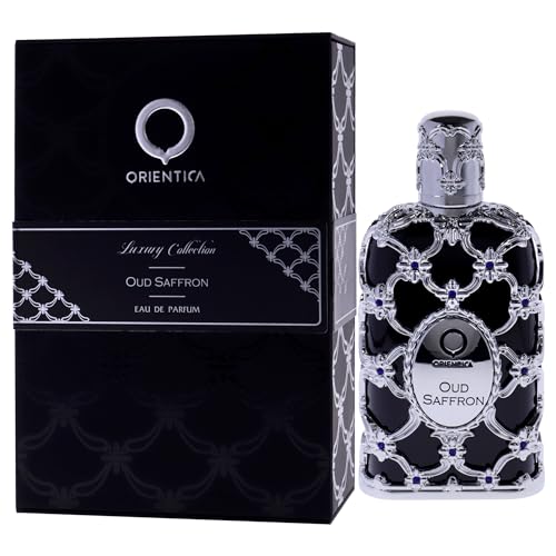 Orientica Luxury Collection Oud Saffron Eau De Parfum - Oriental, Vanilla, Saffron, Woody, Patchouli, Musk, Agar Wood - Arabic Perfume for Men & Women - 5 oz / 150ml