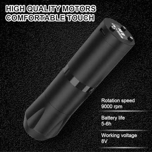 OZER Wireless Tattoo Pen Tattoo Machine Kit Tattoo Gun Kit Ink Cartridge Needle Beginner Rotating Tattoo Machine Pen Kit