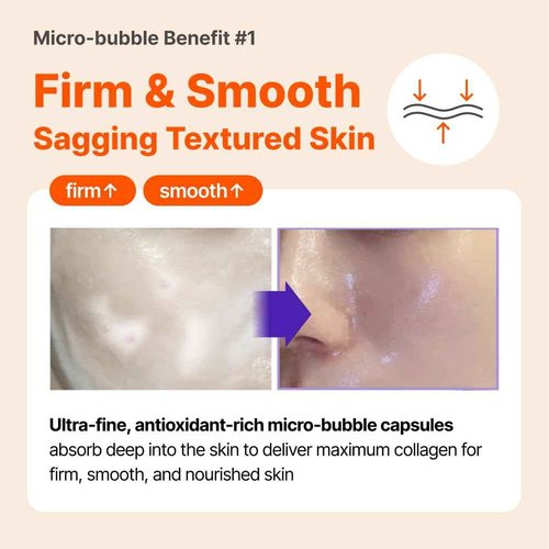 MENOKIN 30 Seconds Quick Bubble Mask [Lift&Moist] Korean Face Mask, Collagen & Hyaluronic acid, Radiance-boosting, Easy to Use,Glass Skin, 3.21 fl.oz