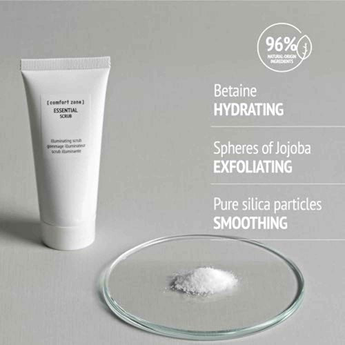 [ Comfort Zone ] Essential Illuminating Refining Scrub, Color and Dye Free, Fresh and Vibrant with Citrus & Herb Exfoliation, 2.02 Fl Oz
