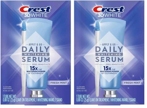 Crest Whitening Emulsions Leave-on Teeth Whitening Gel Pen Kit, 0.88 Oz (25 G) (Pack of 2)