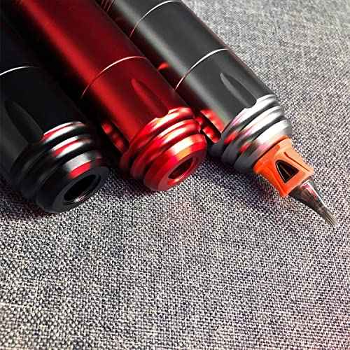 BRONC Tattoo Machine Rotary Short Pen Style Supply Coreless Motor 1,250mAh Battery Power (4.0mm Stroke) Grey