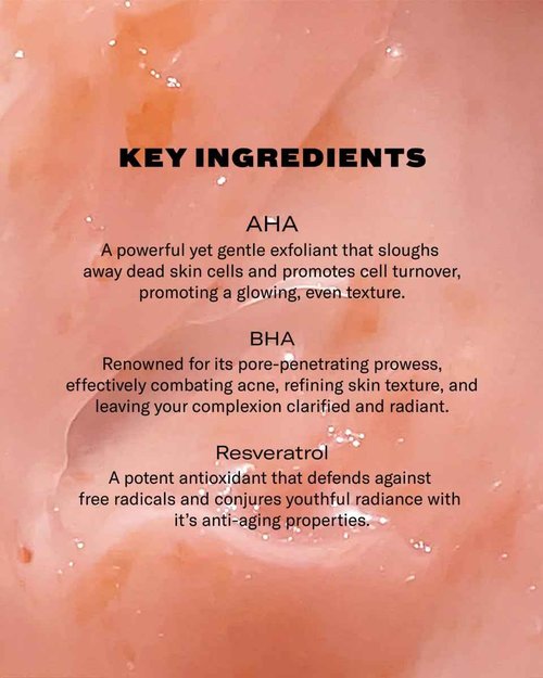 Then I Met You Rosé Resurfacing Facial Mask, Nourishing & Brightening Face Treatment with AHA, BHA & Resveratrol, Vegan & Clean Skincare, 1.76 oz