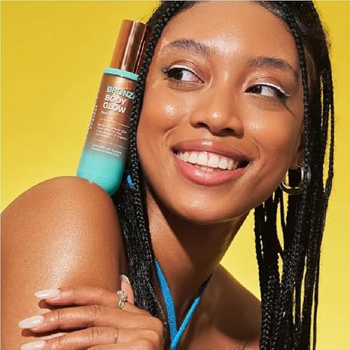 NAPH iNNBEAUTY PROJECT Bronze Body Glow Transfer-Resistant Luminous Body Oil with Guarana & Green Coffee (2.7 oz/ 80 ml) + Bonus Acne Patch (36 Pieces)