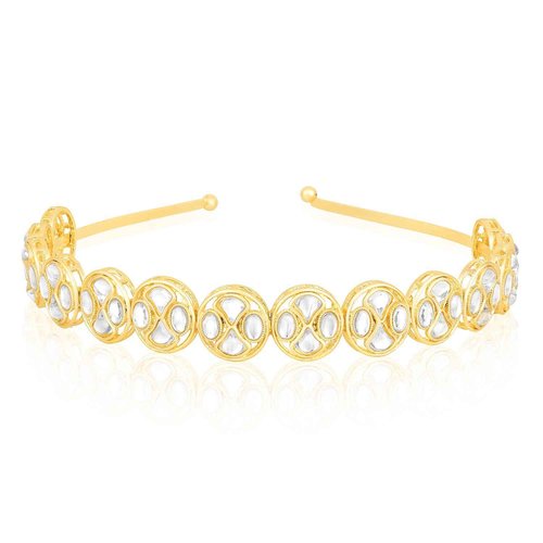 Aheli White Kundan Studded Ethnic Hair Band Fashion Jewellery for Women