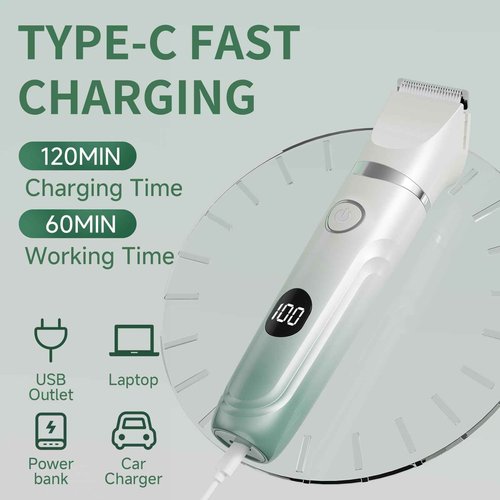 Bikini Trimmer for Women, 3 in 1 Electric Shaver for Womens,Painless Personal Body Hair Groomer,Smooth Hair Trimmer for Legs Body Facial Hair, IPX7 Waterproof