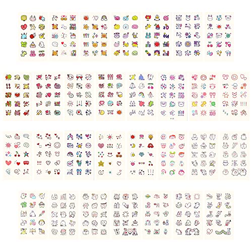 Metker Temporary Tattoos for Kids - 90 Sheets 1000+ Designs | Waterproof Temporary Tattoos toys for Birthday Party Favors, Group Activities | Educational & Safe Skin Art