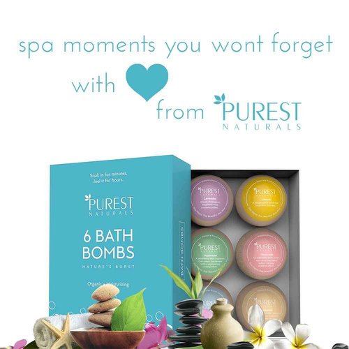 Bath Bombs Christmas Gift Set Kit 6 x 4 Oz Best Ultra Fizz Essential Oil Handmade Spa Bomb Fizzies Perfect for Bubble & Spa Bath Organic & Natural Ingredients Tub Tea Bath Basket