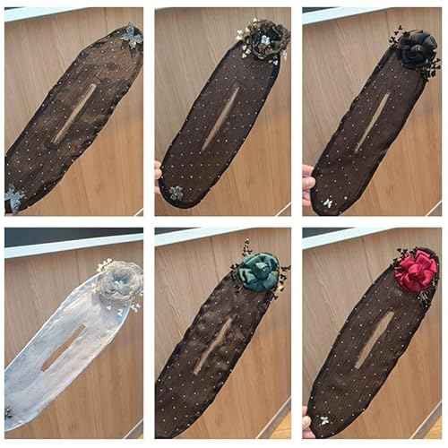 Hair Bun Maker for Long Hair, Ball Clip, Embroidered Flower Roller, Hair Twister, and Lazy Curler for Women (2pcs)