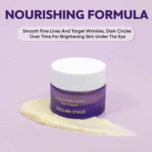 Vacure:treat Eye Cream for Bag Under the Eyes, Dark Circles, Swelling Treatment, Anti-aging, Minimizes Wrinkles, Moisturizing Eyes Cream for Women, Suitable for Sensitive Skin 0.5Fl (15ml), 1 Count