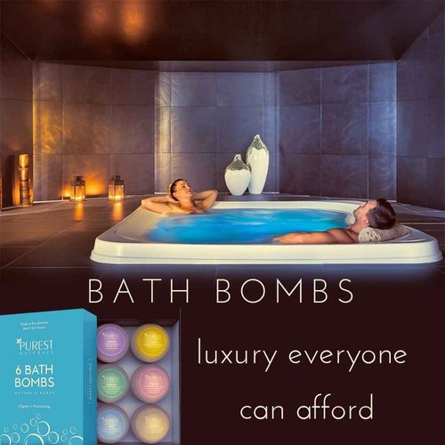 Bath Bombs Christmas Gift Set Kit 6 x 4 Oz Best Ultra Fizz Essential Oil Handmade Spa Bomb Fizzies Perfect for Bubble & Spa Bath Organic & Natural Ingredients Tub Tea Bath Basket