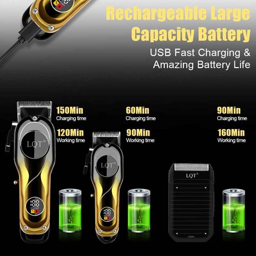 LQT Hair Clipper Set Professional Hair Trimmer Electric Foil Shaver Razor for Men Haircutting Machine for Barber Clippers and Trimmers Grooming Kit Nose Body Hair Trimmer