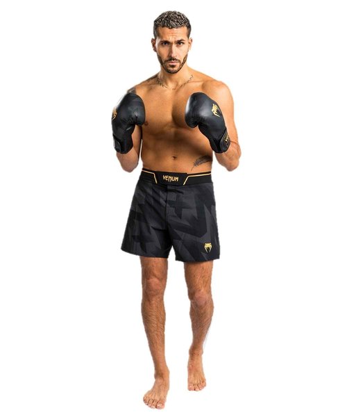 Venum Men's Standard Razor Fightshorts, Black/Gold, XX-Large