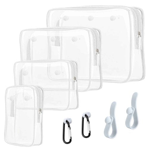 choshion Clear Insert Bag Accessories for Beach Tote Bag, Clear Travel Storage Inner Pouch for Cosmetic, Toiletry & Makeup Brush Organizer Divider