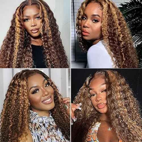 P4613 Human Hair Bundles Blonde Water Wave 3 Bundle 20 22 24 inch 2 Tone #4 and 613 Bundle Brazilian Virgin Hair Extensions