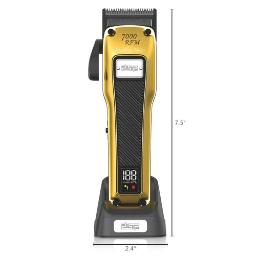 DSP Professional Barber Clipper Cordless, Hair Clipper for Men, Powerful Clipper, BLDC Motor & DLC Coated Detachable Blade with Charging Base